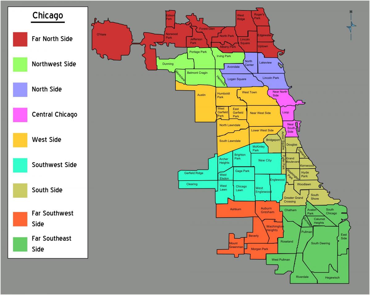 карта района Чикаго