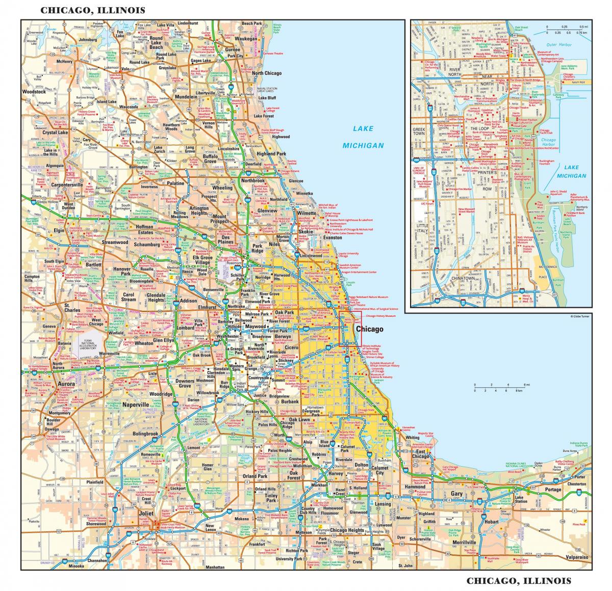 карта улиц Чикаго